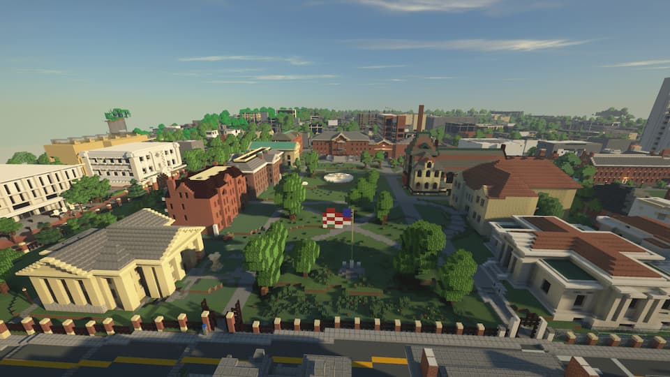 Brown University Green in Minecraft